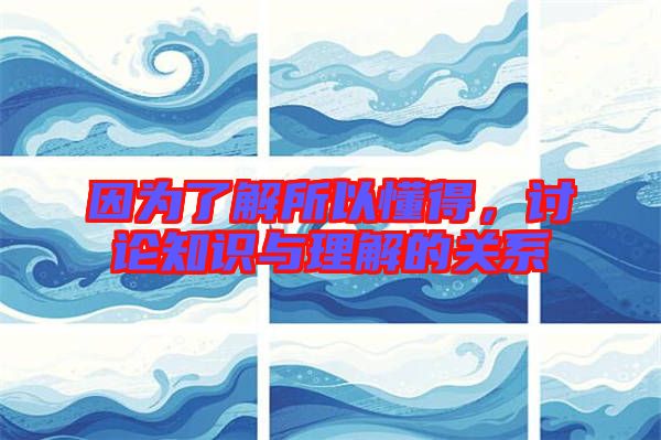 因為了解所以懂得，討論知識與理解的關(guān)系