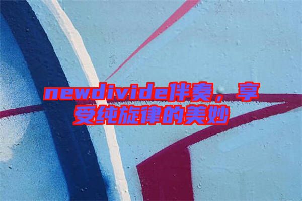 newdivide伴奏，享受純旋律的美妙