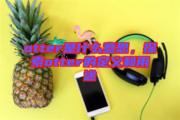 otter是什么意思，探索otter的定義和用途