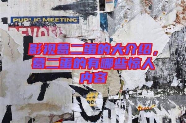 影視葛二蛋的大介紹，葛二蛋的有哪些驚人內(nèi)容