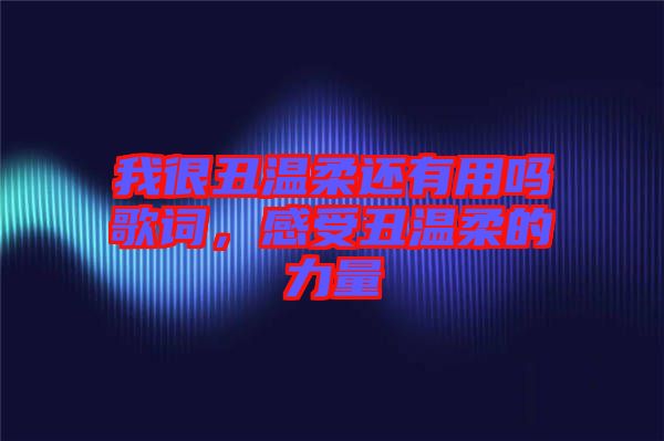 我很丑溫柔還有用嗎歌詞，感受丑溫柔的力量