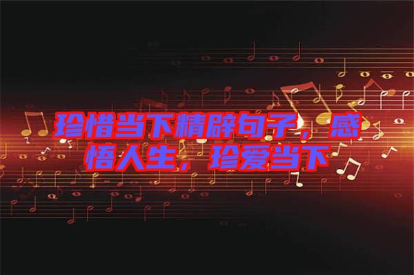 珍惜當(dāng)下精辟句子，感悟人生，珍愛當(dāng)下