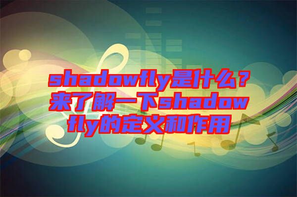 shadowfly是什么？來了解一下shadowfly的定義和作用