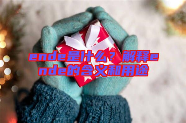 ende是什么？解釋ende的含義和用途