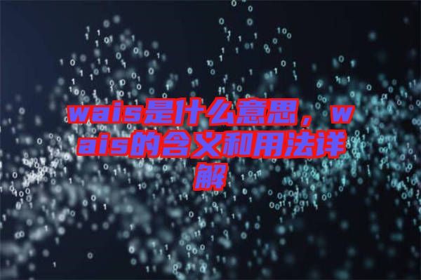wais是什么意思，wais的含義和用法詳解