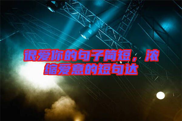 很愛你的句子簡短，濃縮愛意的短句達(dá)