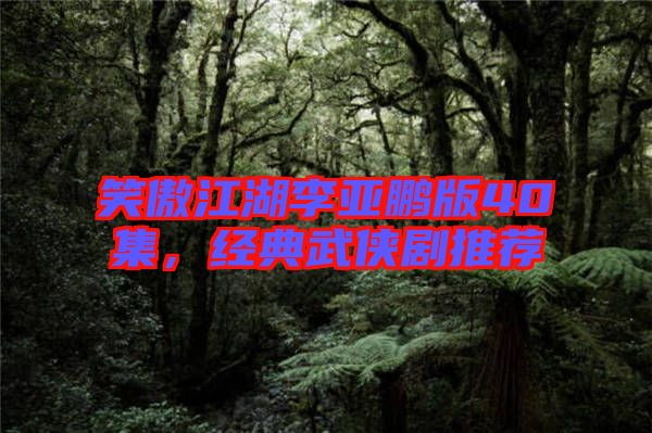 笑傲江湖李亞鵬版40集，經(jīng)典武俠劇推薦