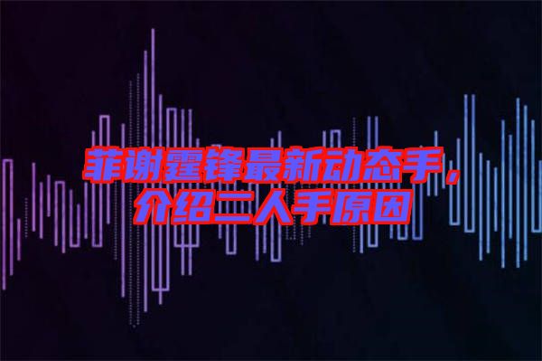 菲謝霆鋒最新動態(tài)手，介紹二人手原因