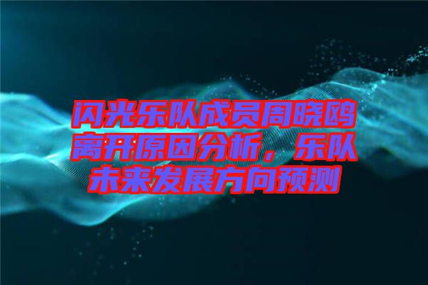 閃光樂隊(duì)成員周曉鷗離開原因分析，樂隊(duì)未來發(fā)展方向預(yù)測