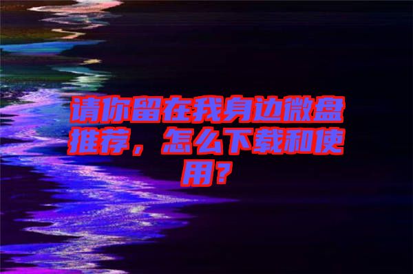 請(qǐng)你留在我身邊微盤推薦，怎么下載和使用？