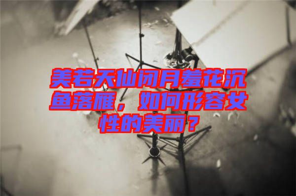 美若天仙閉月羞花沉魚(yú)落雁，如何形容女性的美麗？