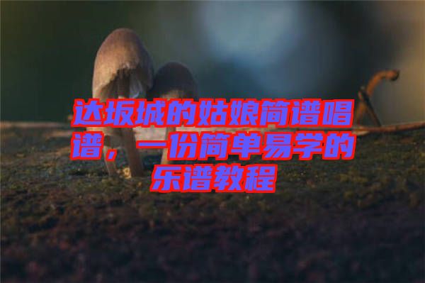 達(dá)坂城的姑娘簡譜唱譜，一份簡單易學(xué)的樂譜教程