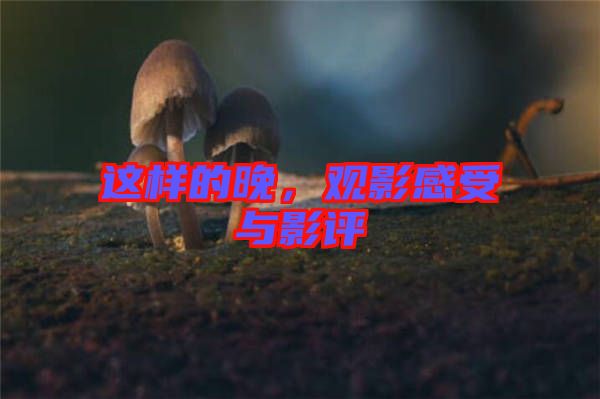 這樣的晚，觀影感受與影評(píng)