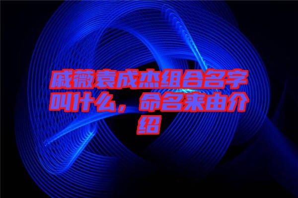 戚薇袁成杰組合名字叫什么，命名來由介紹
