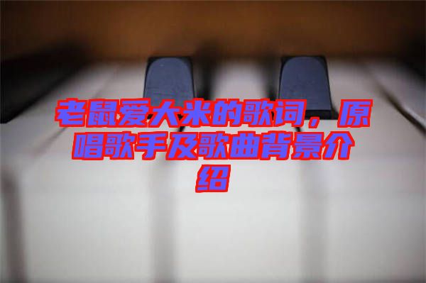 老鼠愛大米的歌詞，原唱歌手及歌曲背景介紹