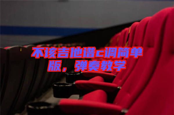 不該吉他譜c調(diào)簡單版，彈奏教學(xué)