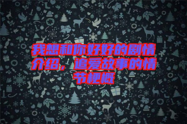 我想和你好好的劇情介紹，追愛故事的情節(jié)梗概