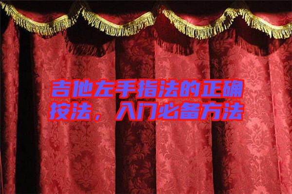 吉他左手指法的正確按法，入門必備方法