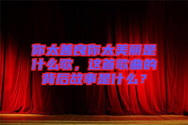 你太善良你太美麗是什么歌，這首歌曲的背后故事是什么？