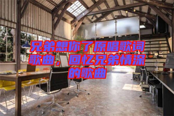 兄弟想你了原唱歌詞歌曲，回憶兄弟情深的歌曲