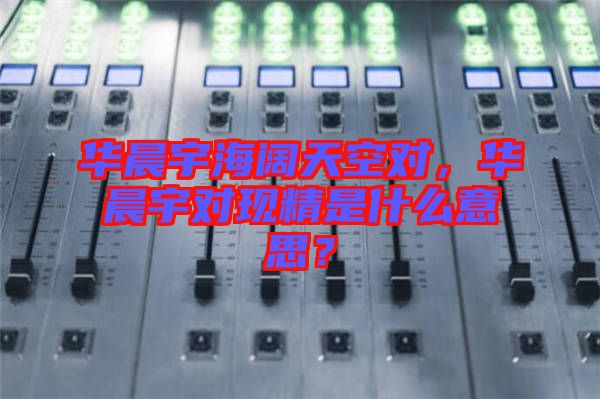 華晨宇海闊天空對，華晨宇對現(xiàn)精是什么意思？