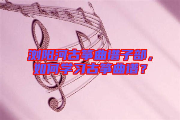 瀏陽河古箏曲譜子部，如何學習古箏曲譜？
