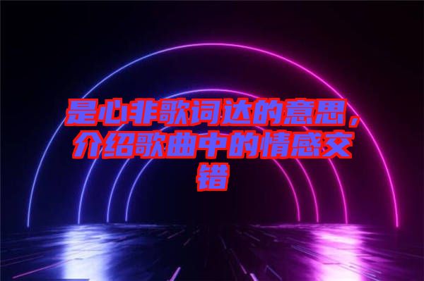 是心非歌詞達的意思，介紹歌曲中的情感交錯