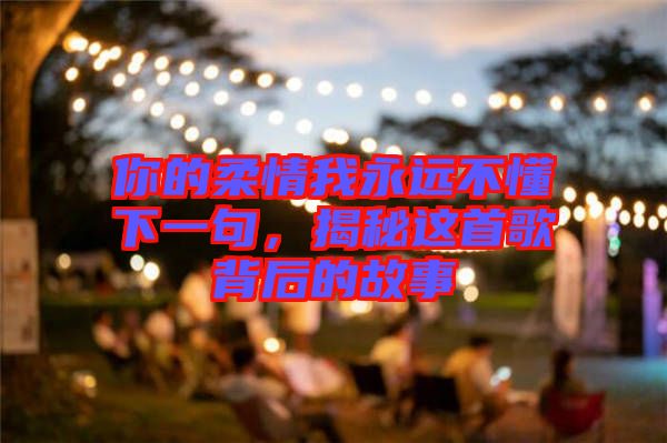 你的柔情我永遠(yuǎn)不懂下一句，揭秘這首歌背后的故事