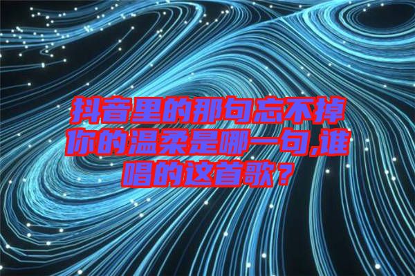 抖音里的那句忘不掉你的溫柔是哪一句,誰唱的這首歌？