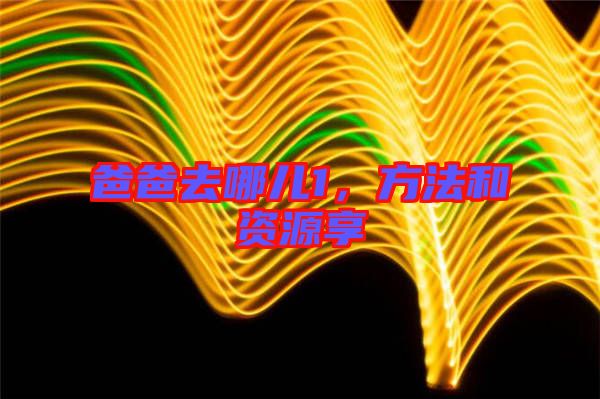 爸爸去哪兒1，方法和資源享