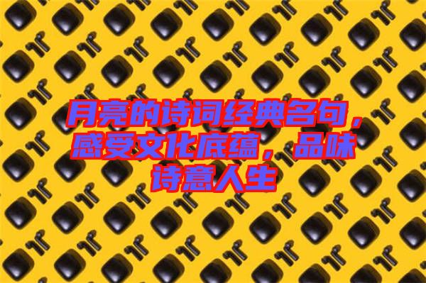 月亮的詩詞經(jīng)典名句，感受文化底蘊，品味詩意人生