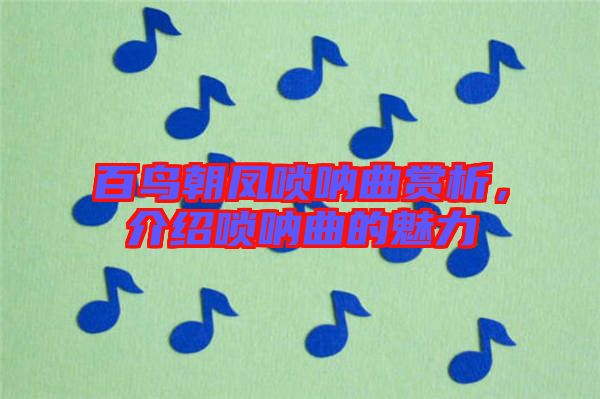 百鳥朝鳳嗩吶曲賞析，介紹嗩吶曲的魅力