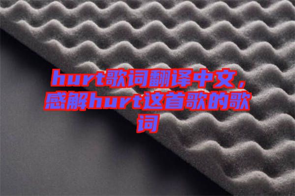 hurt歌詞翻譯中文，感解hurt這首歌的歌詞