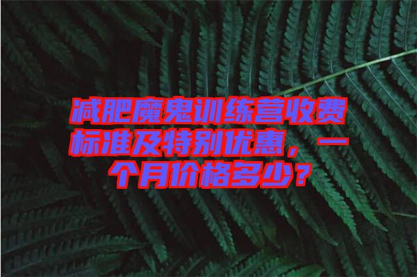 減肥魔鬼訓(xùn)練營收費(fèi)標(biāo)準(zhǔn)及特別優(yōu)惠，一個月價格多少？