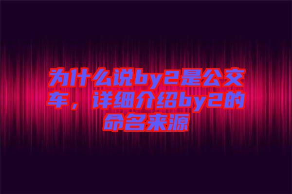 為什么說by2是公交車，詳細介紹by2的命名來源