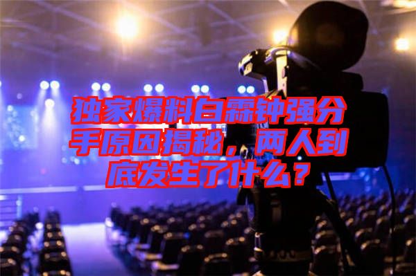 獨家爆料白霖鐘強(qiáng)分手原因揭秘，兩人到底發(fā)生了什么？