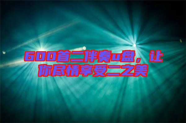 600首二伴奏u盤，讓你盡情享受二之美