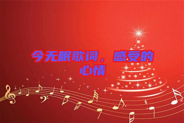 今無(wú)眠歌詞，感受的心情