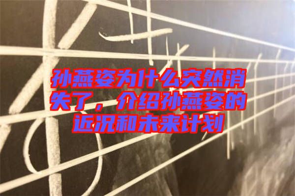 孫燕姿為什么突然消失了，介紹孫燕姿的近況和未來計(jì)劃