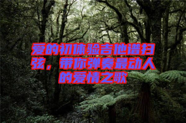 愛的初體驗吉他譜掃弦，帶你彈奏最動人的愛情之歌