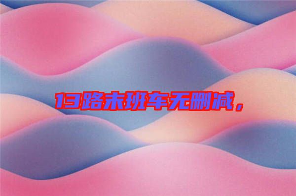 13路末班車(chē)無(wú)刪減，