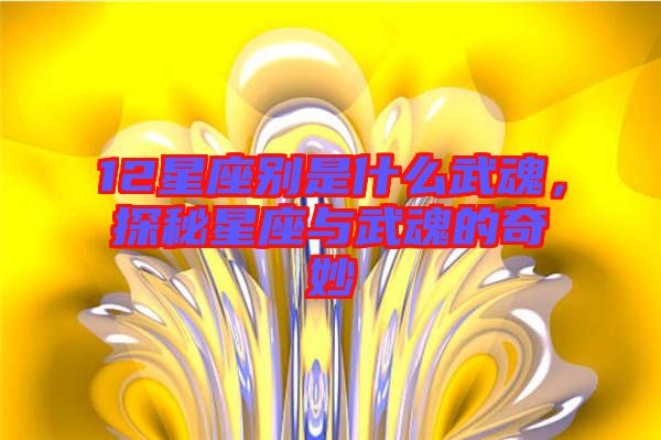 12星座別是什么武魂，探秘星座與武魂的奇妙