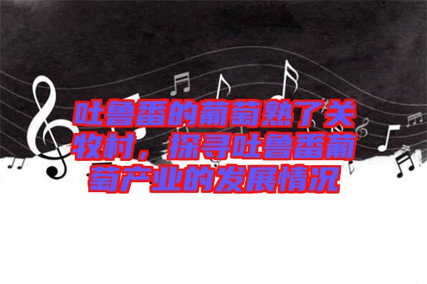 吐魯番的葡萄熟了關(guān)牧村，探尋吐魯番葡萄產(chǎn)業(yè)的發(fā)展情況