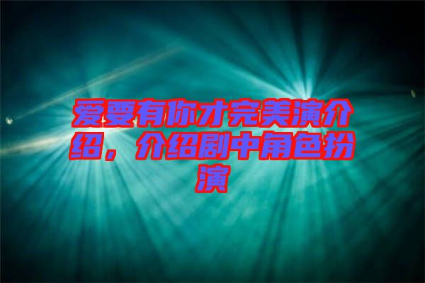 愛要有你才完美演介紹，介紹劇中角色扮演