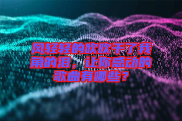 風輕輕的吹吹干了我角的淚，讓你感動的歌曲有哪些？