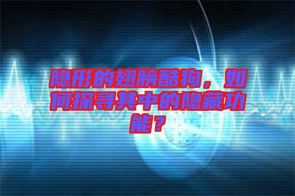 隱形的翅膀酷狗，如何探尋其中的隱藏功能？