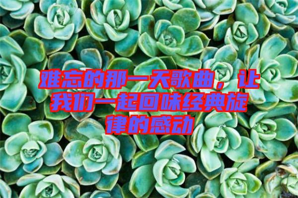 難忘的那一天歌曲，讓我們一起回味經(jīng)典旋律的感動(dòng)