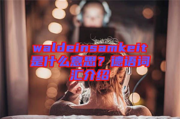 waldeinsamkeit是什么意思？德語詞匯介紹