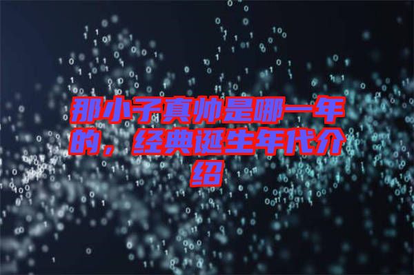 那小子真帥是哪一年的，經(jīng)典誕生年代介紹