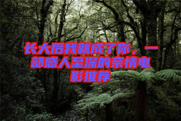 長大后我就成了你，一部感人至深的親情電影推薦